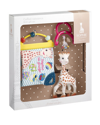 مجموعة هدايا الزرافة صوفي من مجموعة إل ايتيه اون فوا لحديثي الولادة - ألوان متعددة